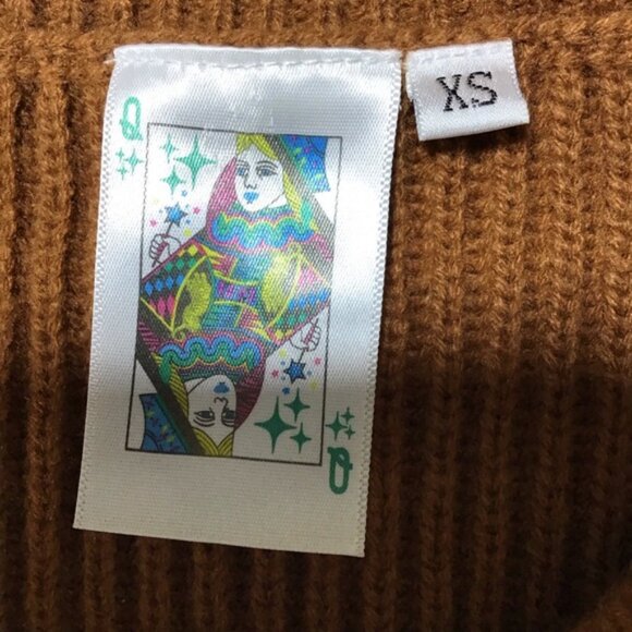 QUEEN OF SPARKLES Brown Sweater with Rainbow Sequins - Picture 7 of 12